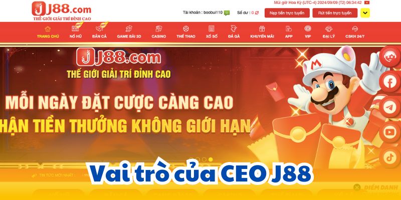 Vai trò của CEO J88