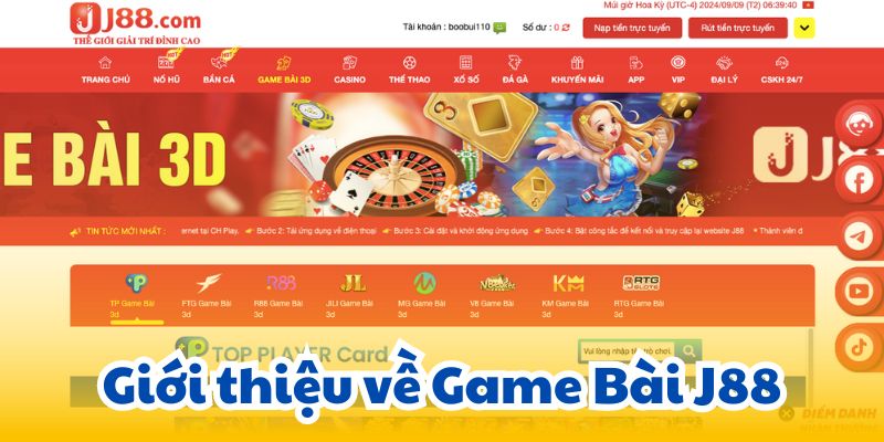 Giới thiệu về Game Bài J88