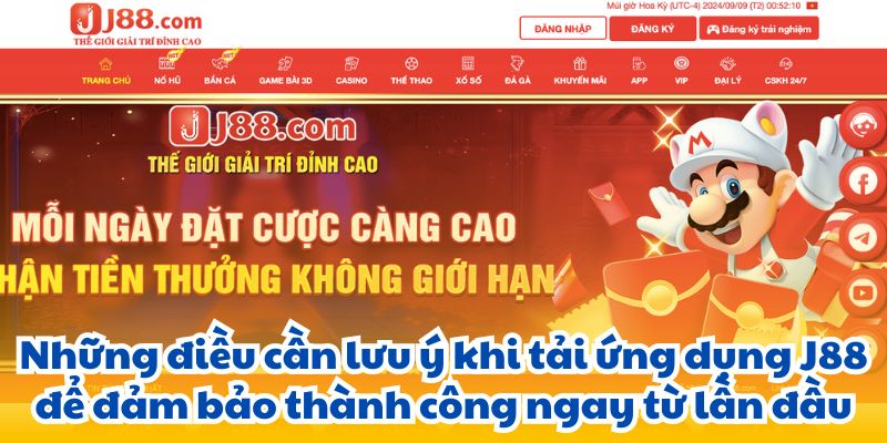 Những điều cần lưu ý khi tải ứng dụng J88 để đảm bảo thành công ngay từ lần đầu.